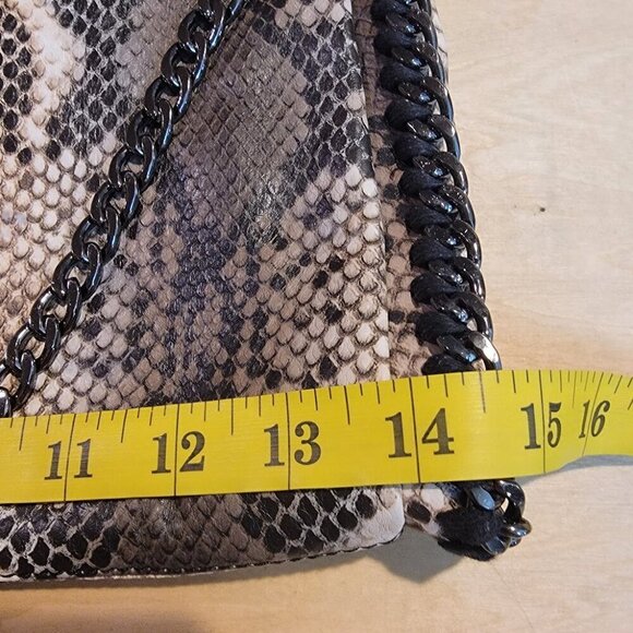 Steve Madden Faux Python Bag with Chain Handles and Shoulder Strap - Picture 10 of 14